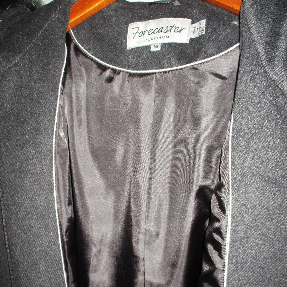 NWT Forecaster Platinum Wool Blend Coat Size 16 - Picture 4 of 8